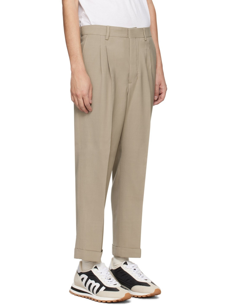 Taupe Carrot-Fit Trousers 2