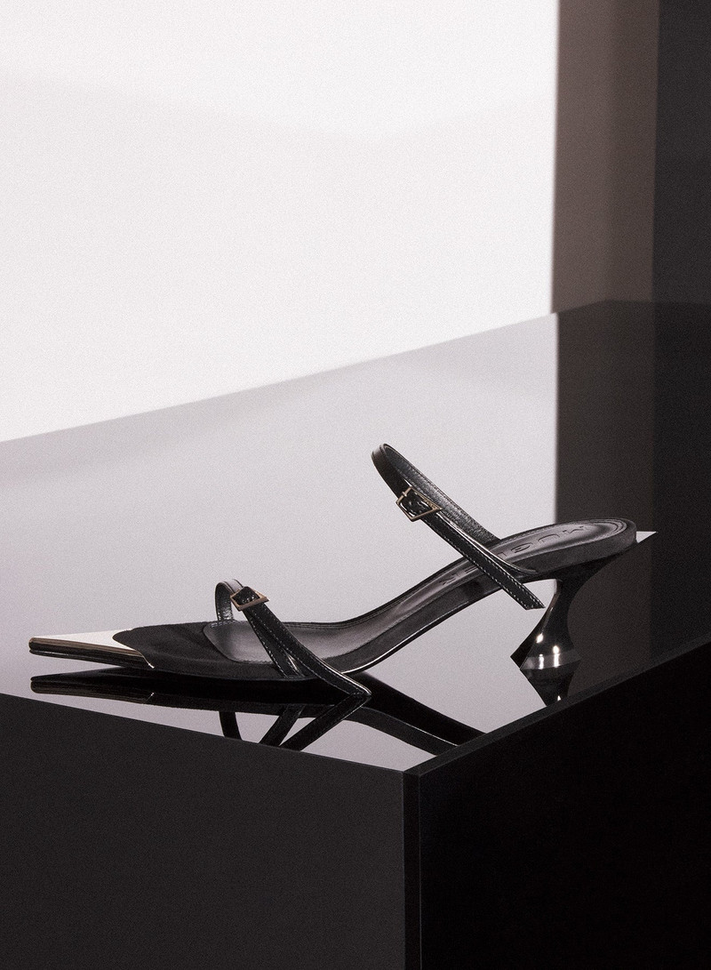 Black suede Fang 55 sandals 4