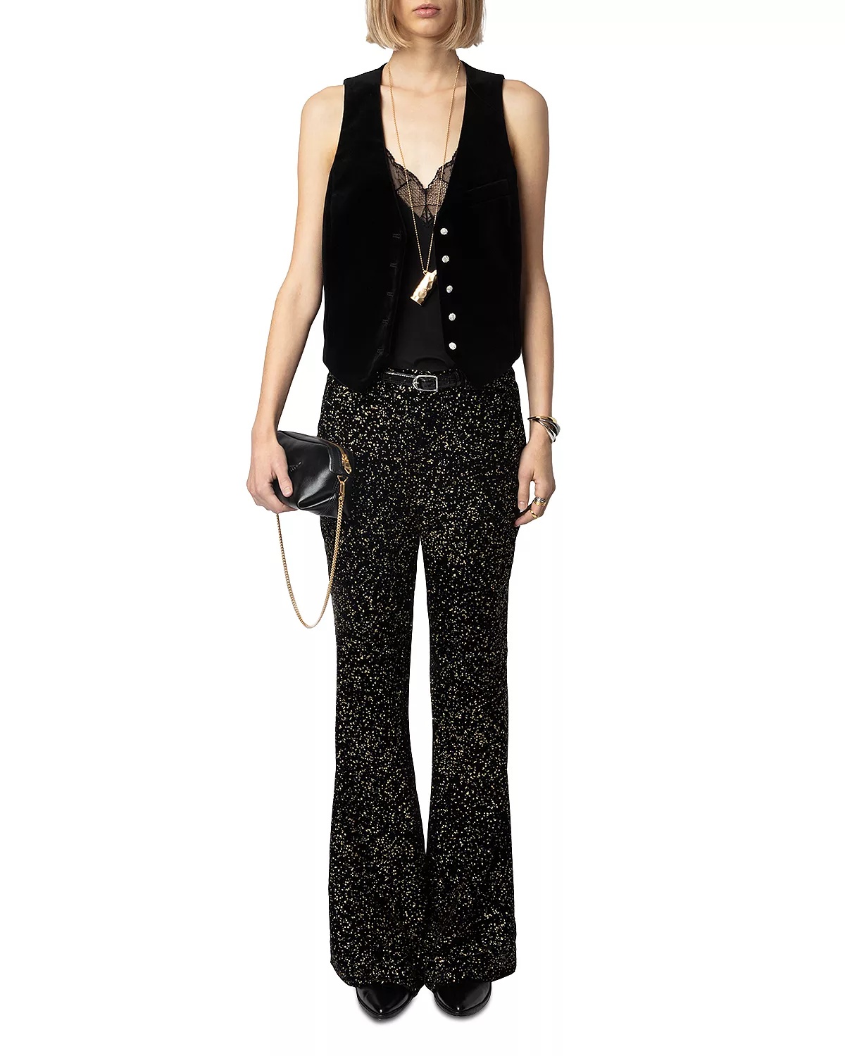 Emaux Velvet Noir Vest - 2