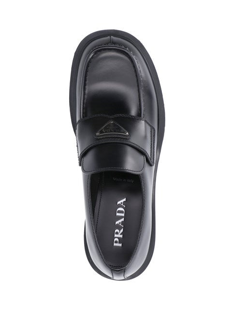 Prada Men Brushed Leather Loafers - 5