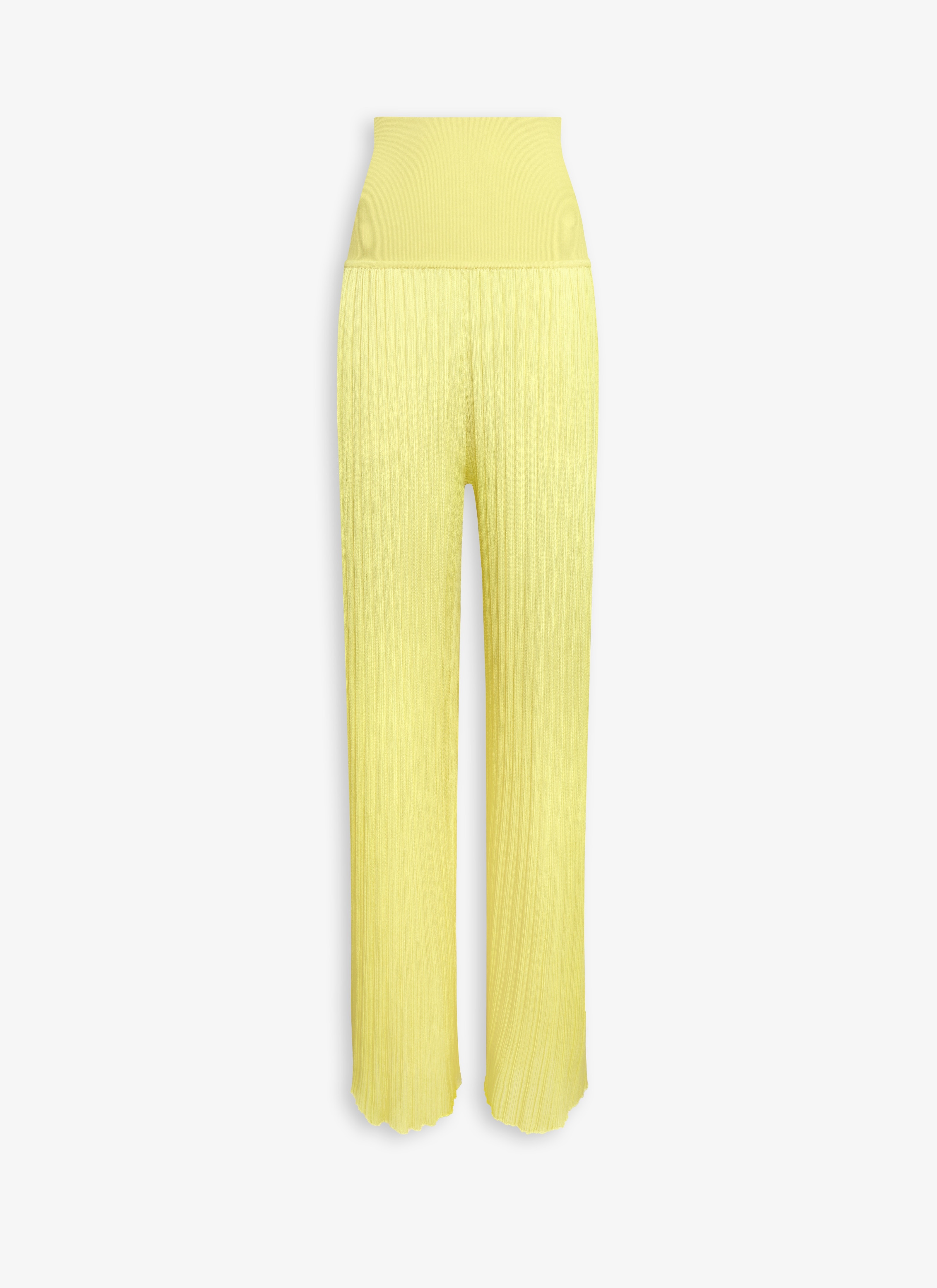 KNIT BAND PANTS IN PLEATED KNIT - 1