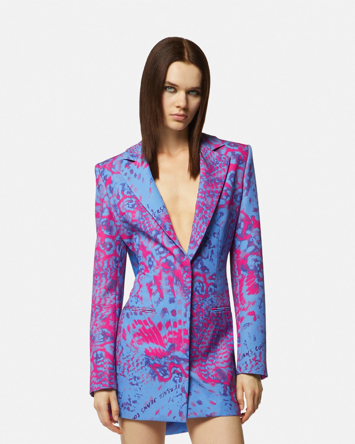 Draped Animalier Cutout Blazer - 4