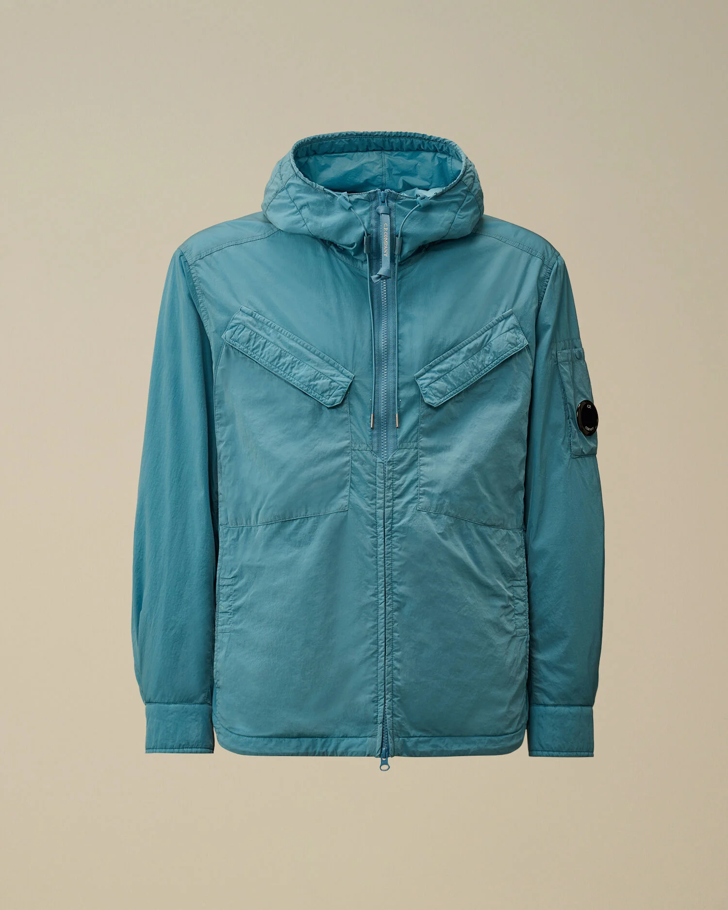 Chrome-R Hooded Zipped Overshirt - 1