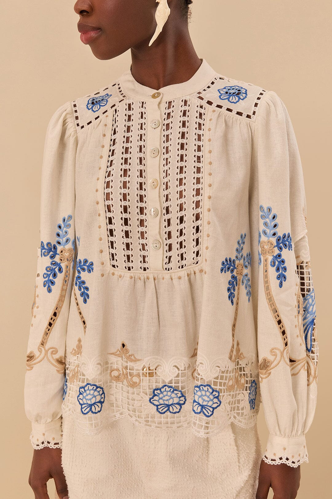 Off-White Romantic Richelieu Blouse - 2