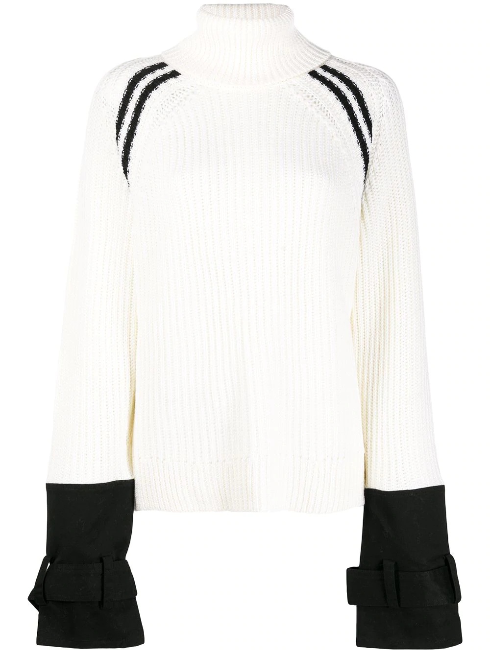 coat cuff knit jumper - 1