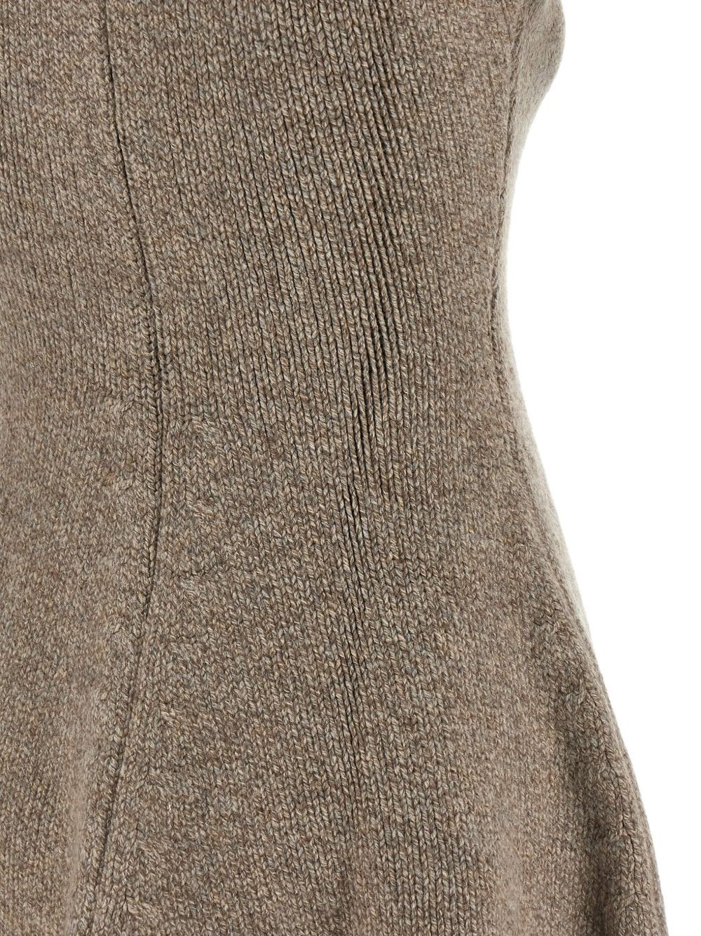 Marled high-neck flared mini dress - 4