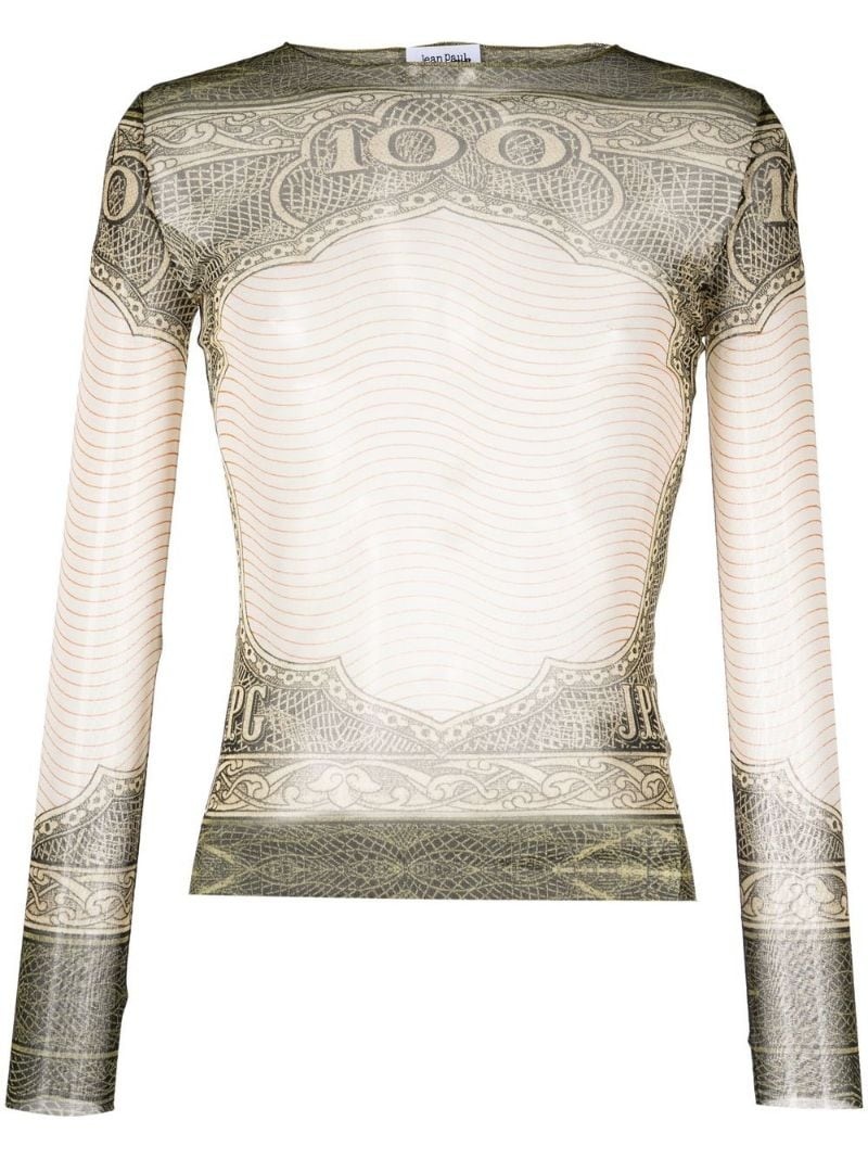 bill print sheer top - 1