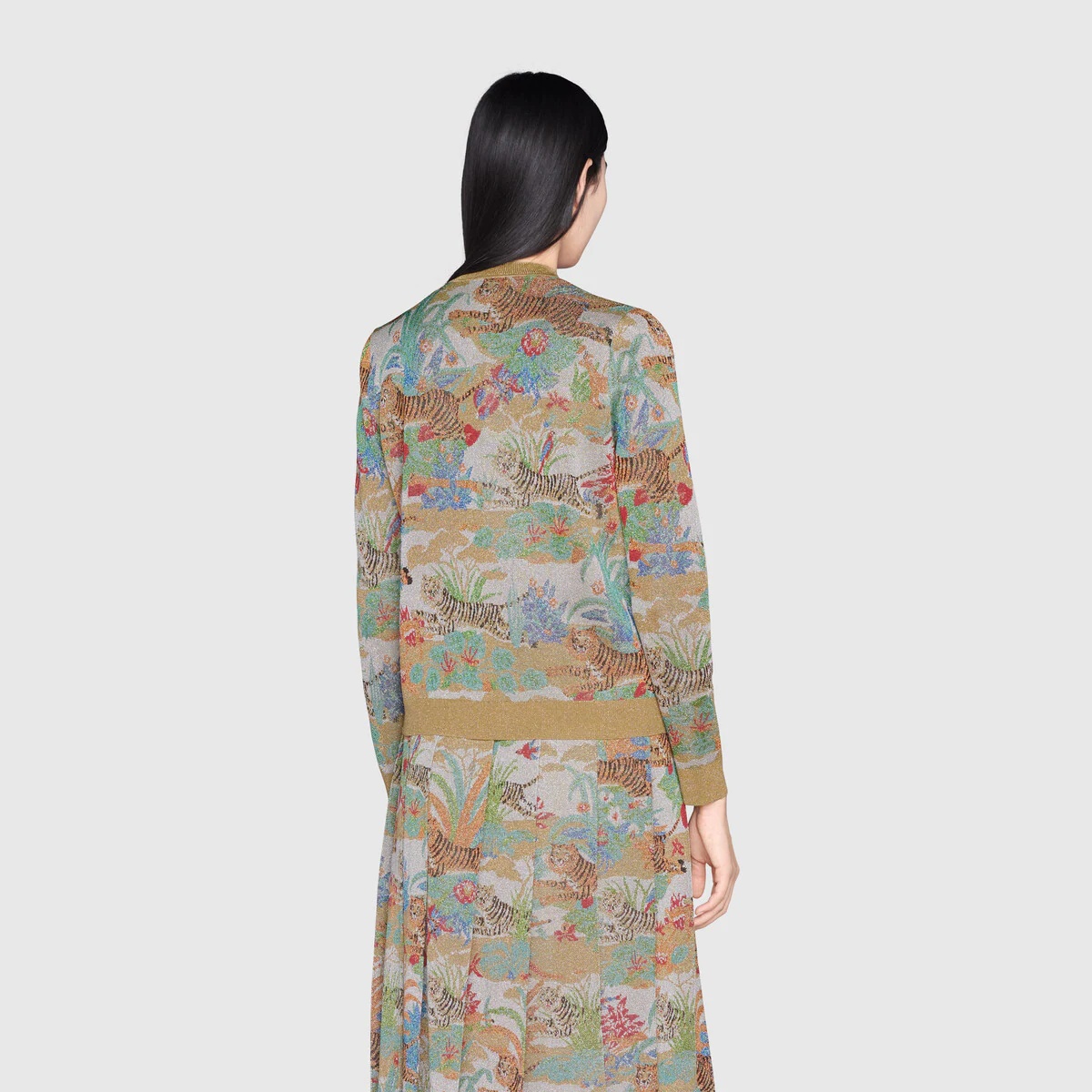 Gucci Tiger jacquard cardigan - 4