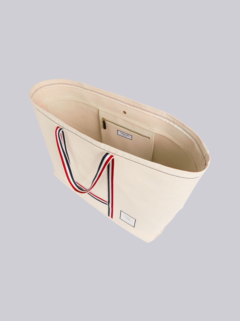 Off White Double Face Cotton Canvas Oversized Tool Tote Bag 5