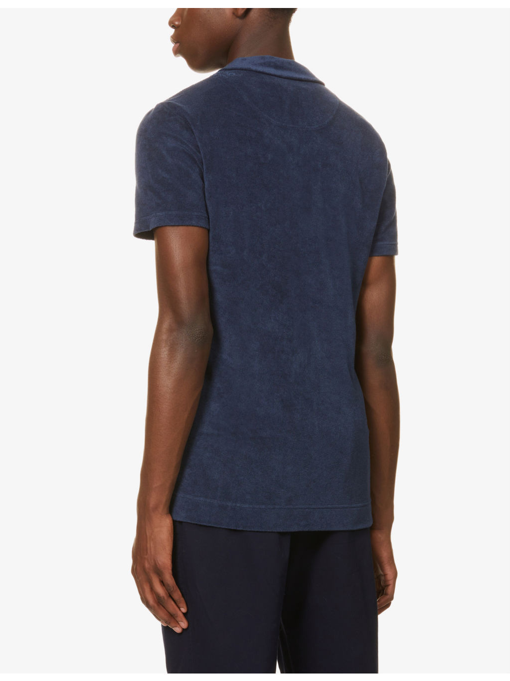Terry relaxed-fit cotton polo top - 4