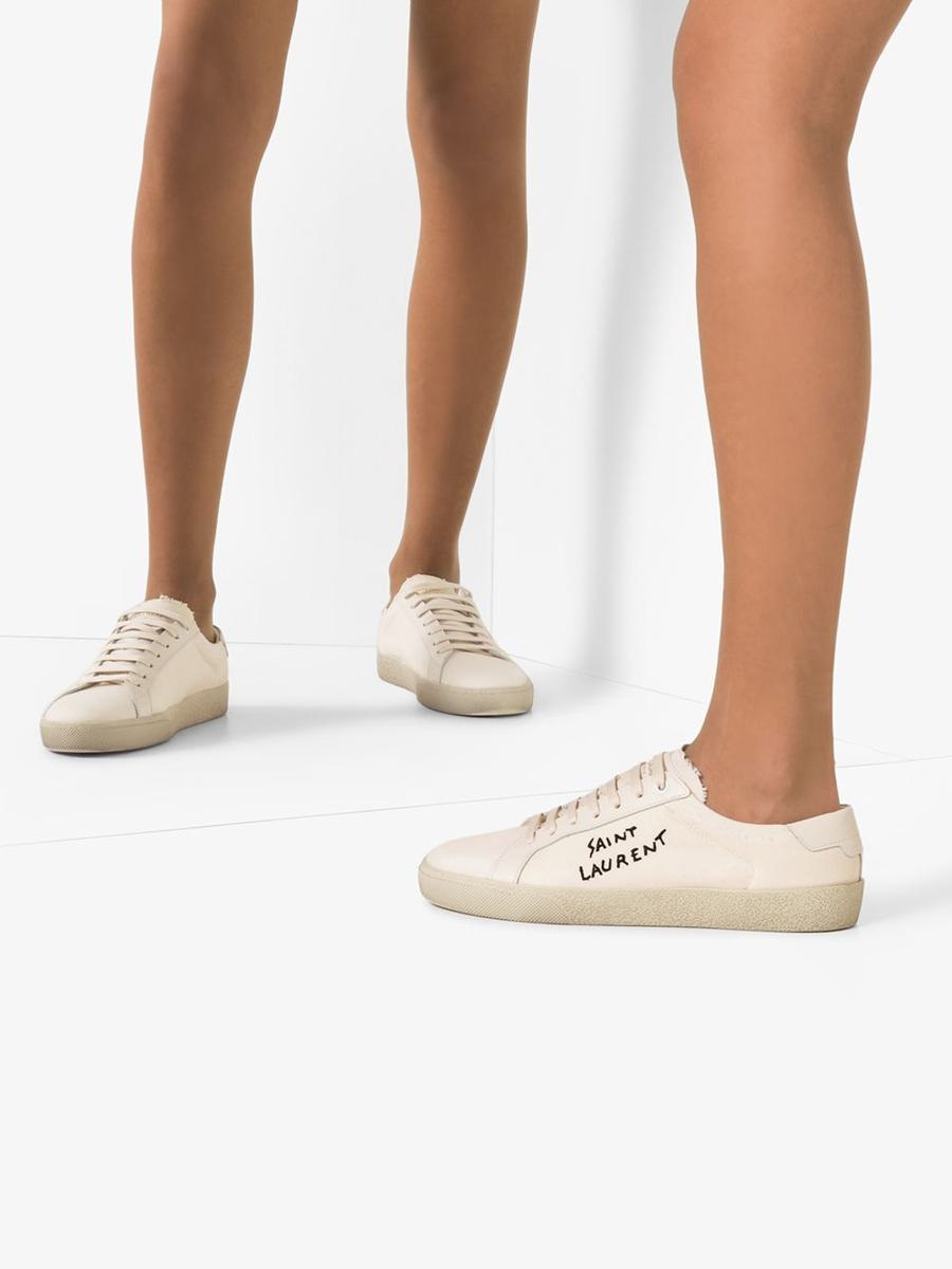 SAINT LAURENT COURT SL/06 CANVAS SNEAKERS - 4