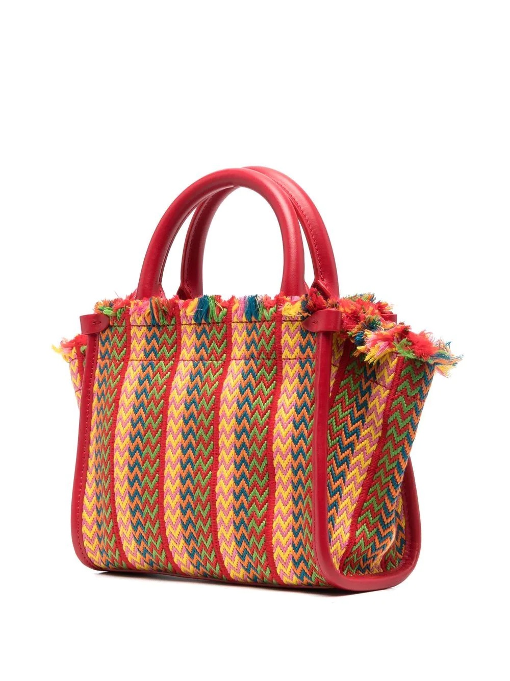 logo embroidered woven tote - 4