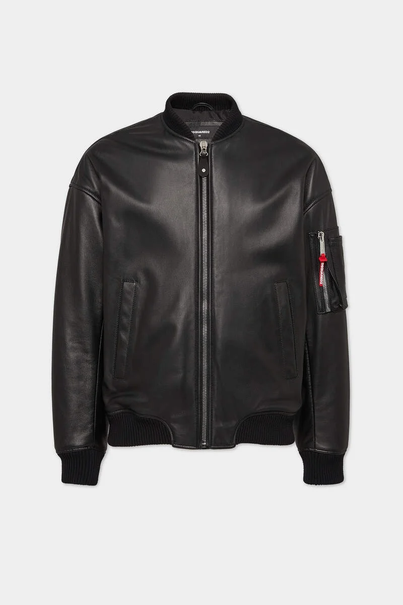 LEATHER BOMBER - 1