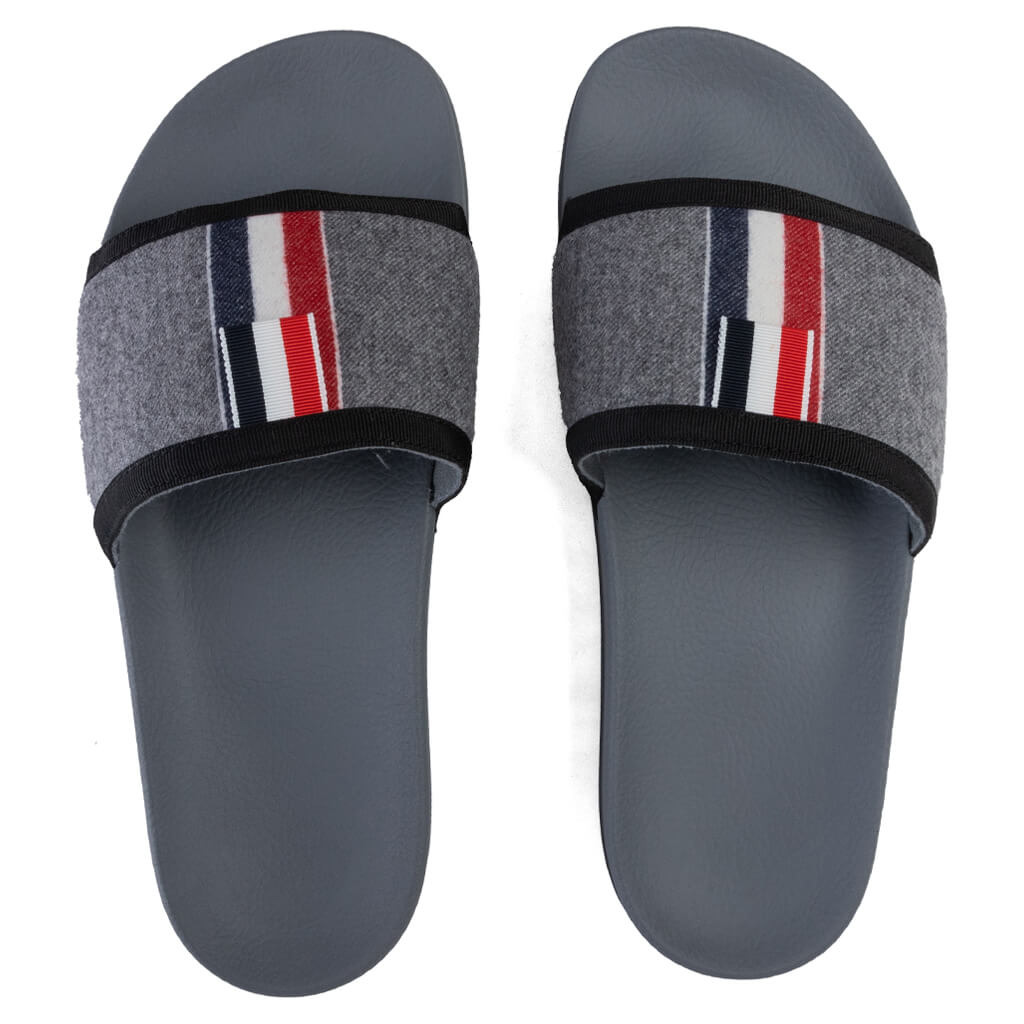THOM BROWNE POOL SLIDE - MED GREY - 4