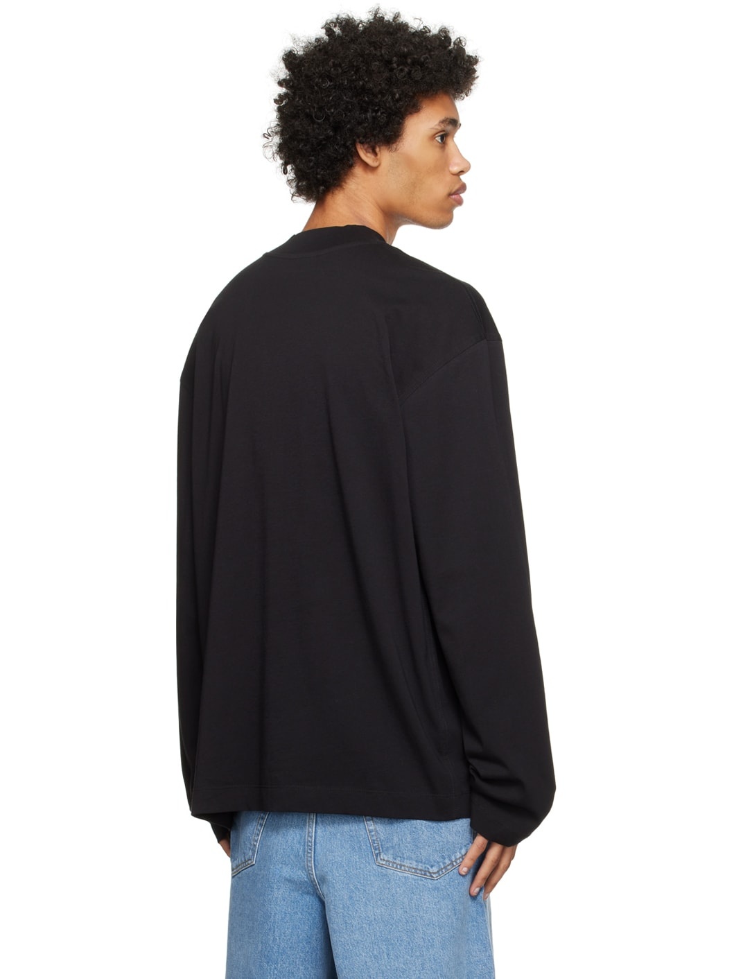 Black Mock Neck Sweater - 3