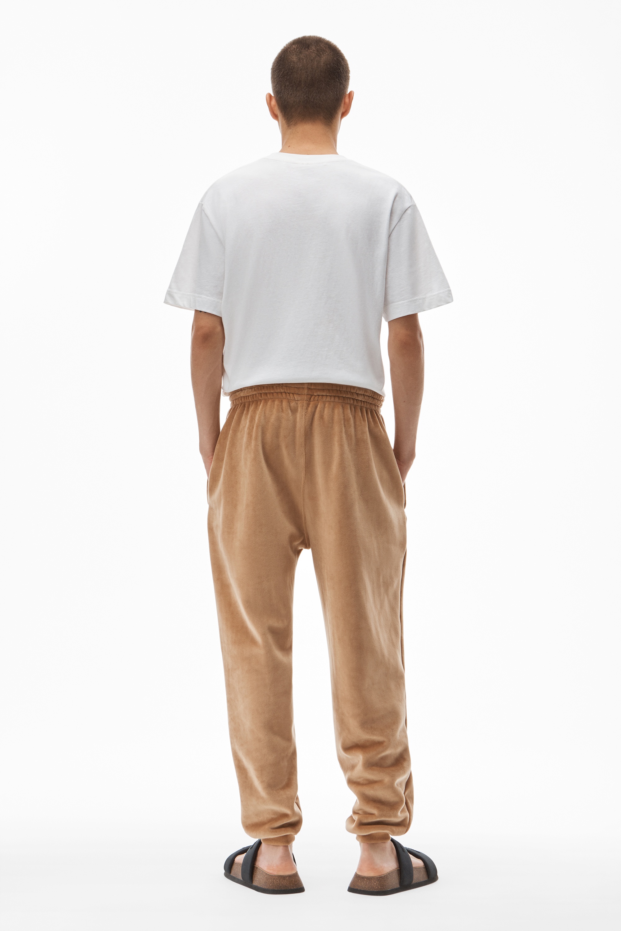 SWEATPANT IN BONDED VELOUR - 5