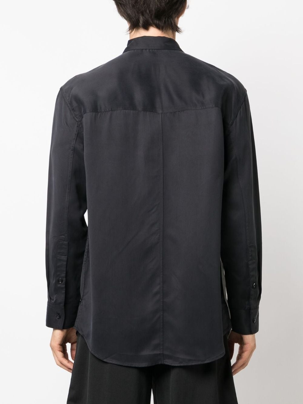 two-tone long-sleeves shirt - 4