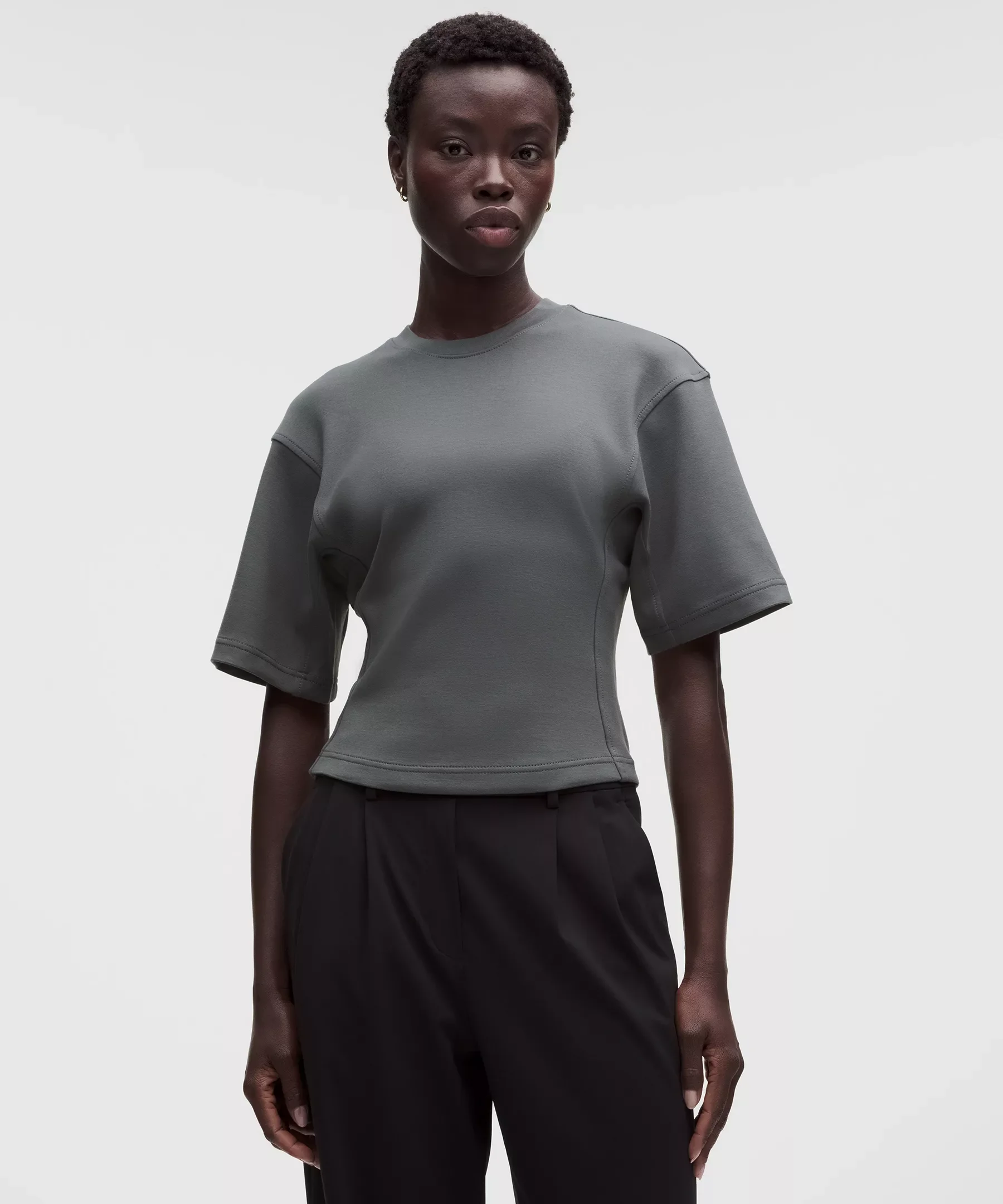 Double-Knit Relaxed Short-Sleeve Shirt - 1
