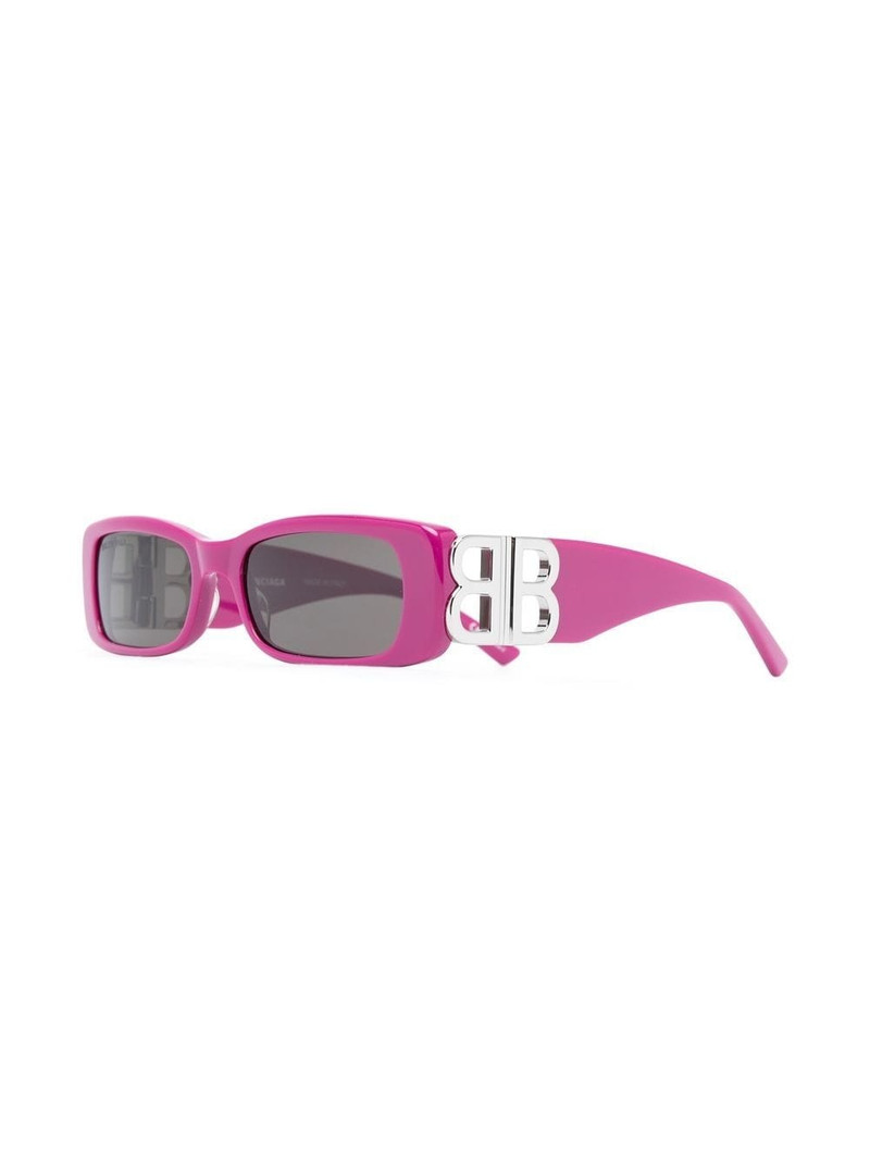 BALENCIAGA crystal-embellished square-frame sunglasses outlook