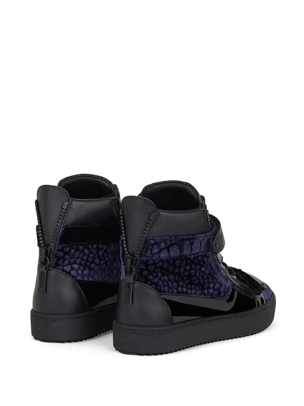 Coby crocodile-effect mid-top sneakers - 3