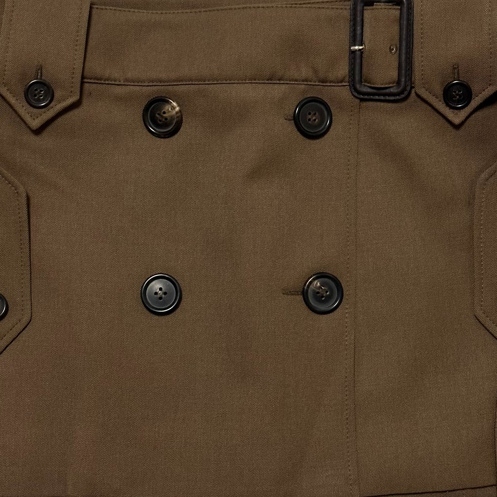 MIU MIU Spring Summer 2024 Mud Gabardine Mini Skirt - 4