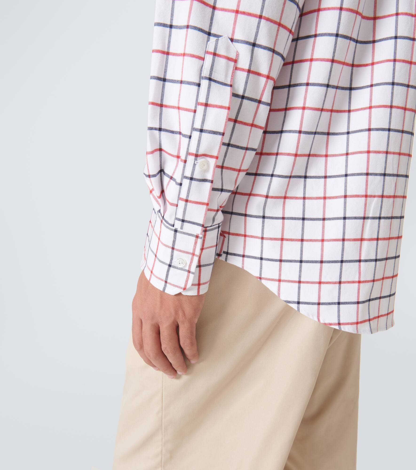 RWB Stripe checked cotton flannel shirt - 6