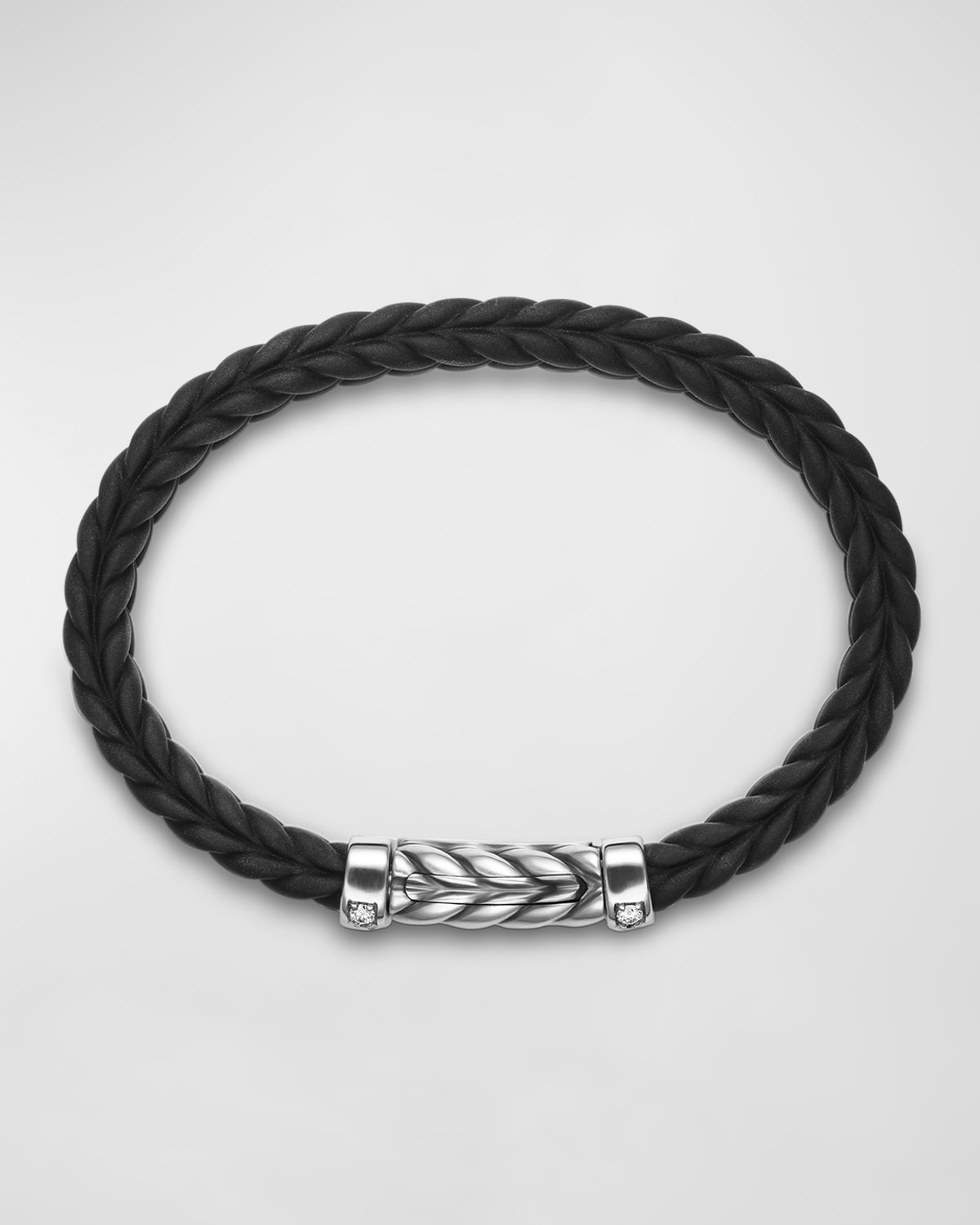9mm Men's Chevron Rubber Bracelet - 3