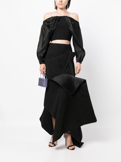 MATICEVSKI high waisted asymmetric midi skirt outlook