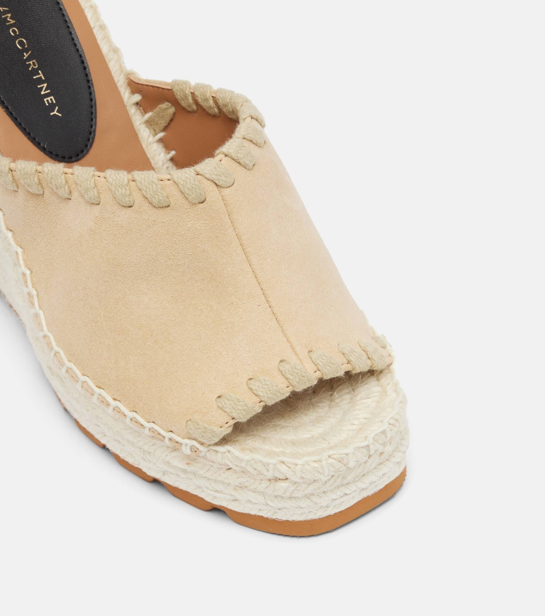 Faux suede wedge espadrilles - 5