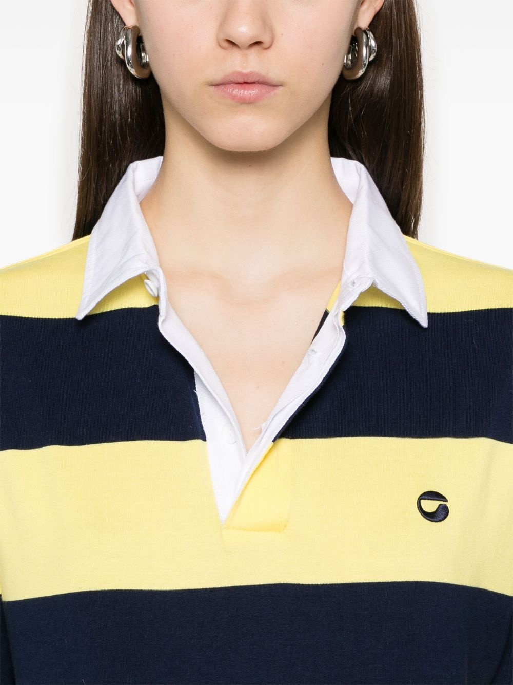 striped polo bodysuit - 5