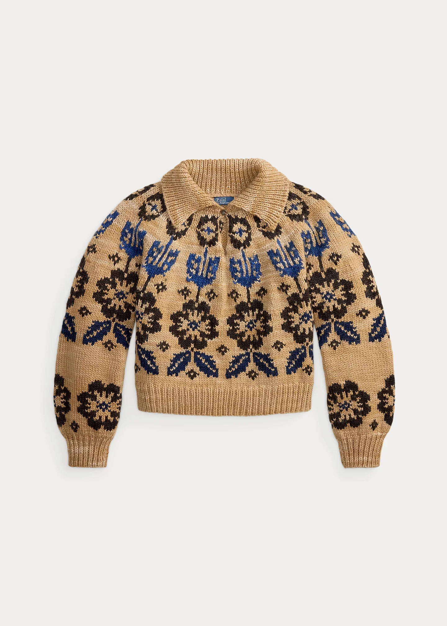 Wool-Blend Keyhole Sweater - 1