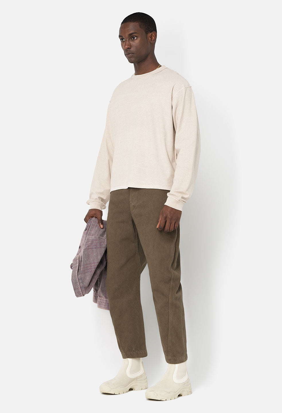 REVERSED CROPPED LS TEE - 2