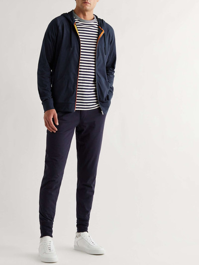 Paul Smith Grosgrain-Trimmed Cotton-Jersey Zip-Up Hoodie outlook