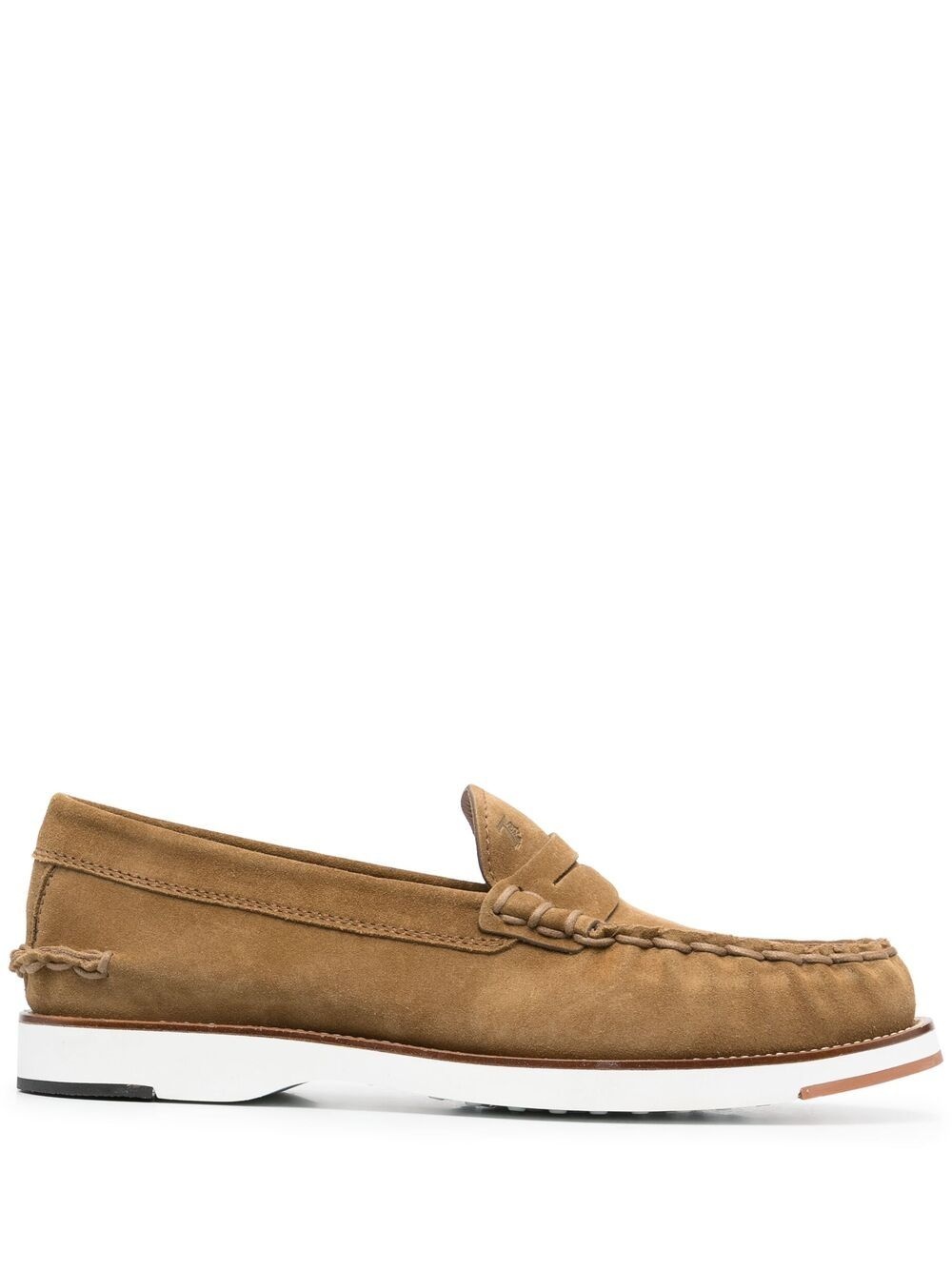 contrasting sole penny loafers - 1