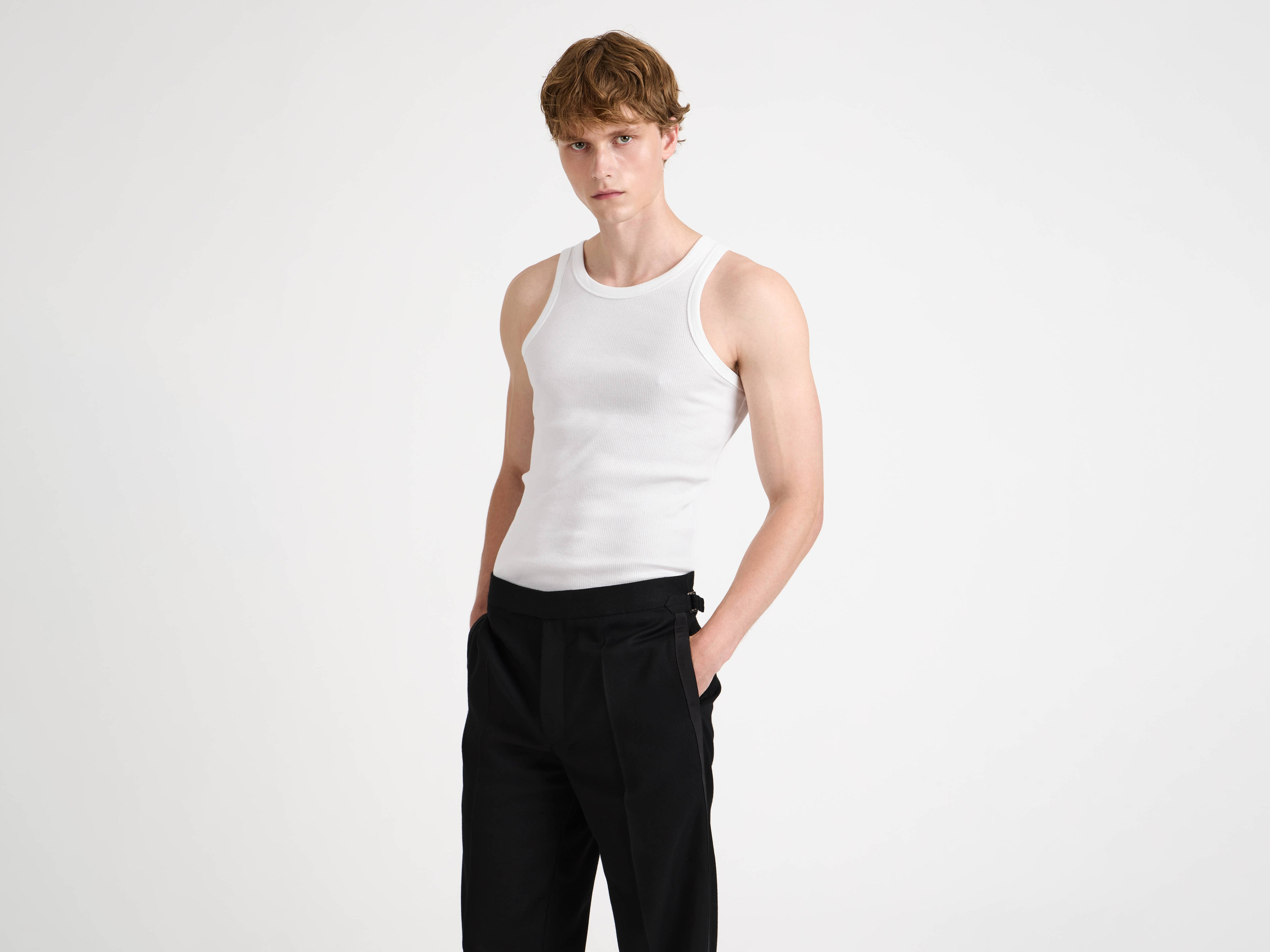 TAILORED TUXEDO TROUSERS IN BLACK - 6