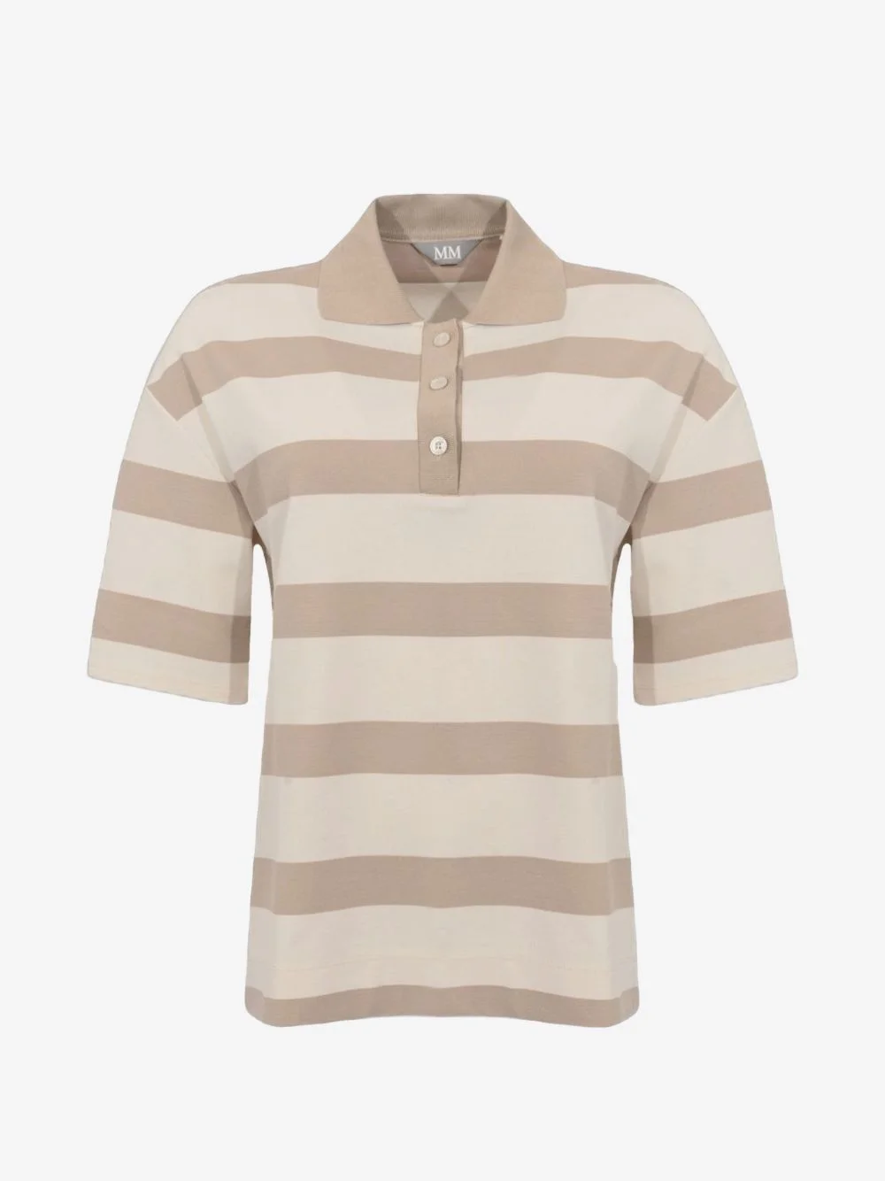 striped cotton polo shirt - 1