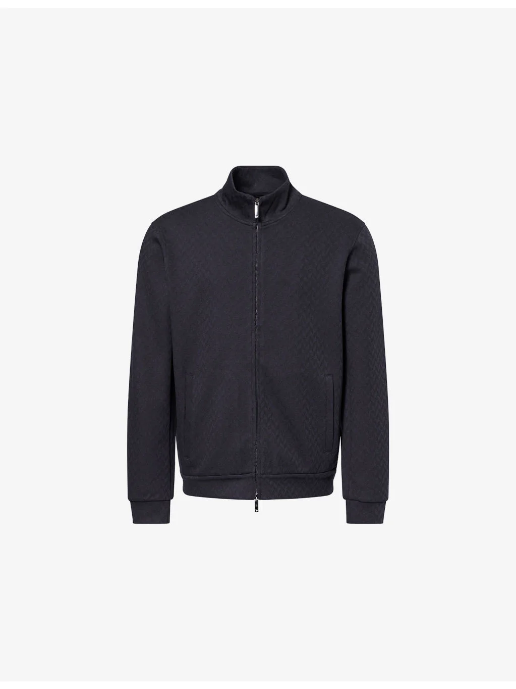 Monogram-Pattern High-Neck Cotton-Blend Track Jacket - 1