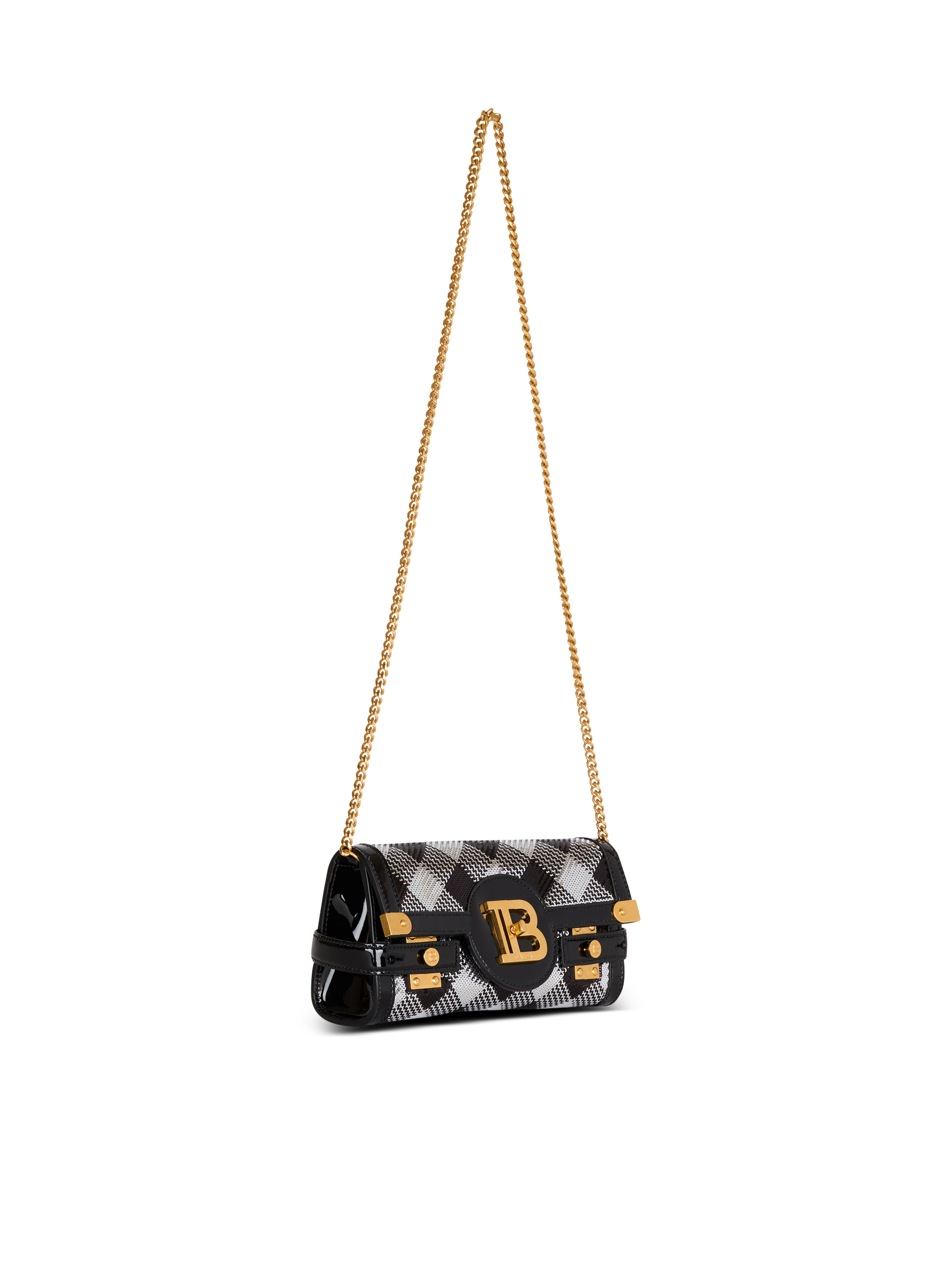 B-Buzz Pouch 23 with gingham sequins and patent leather 3