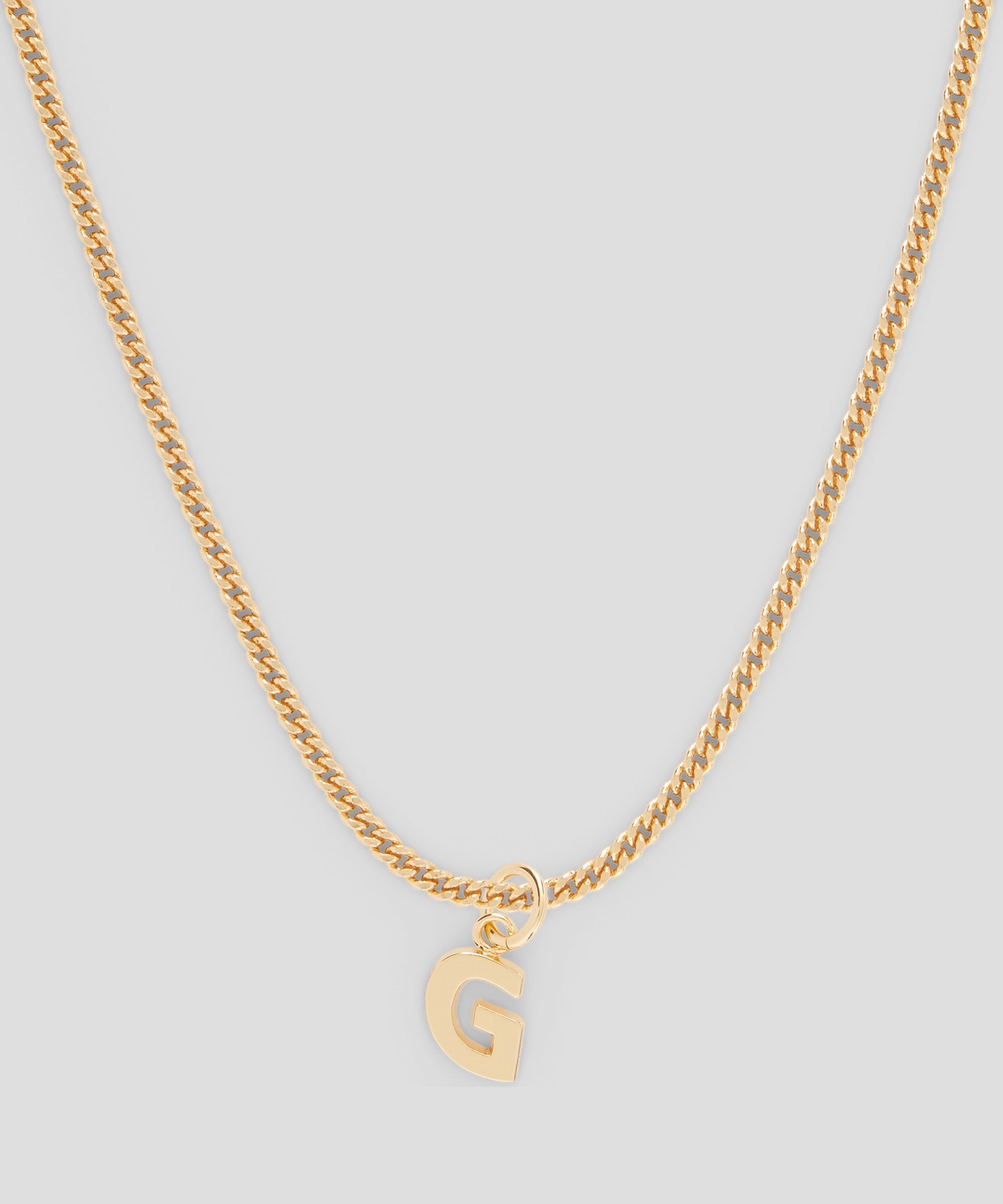 Brass letter G charm - 2