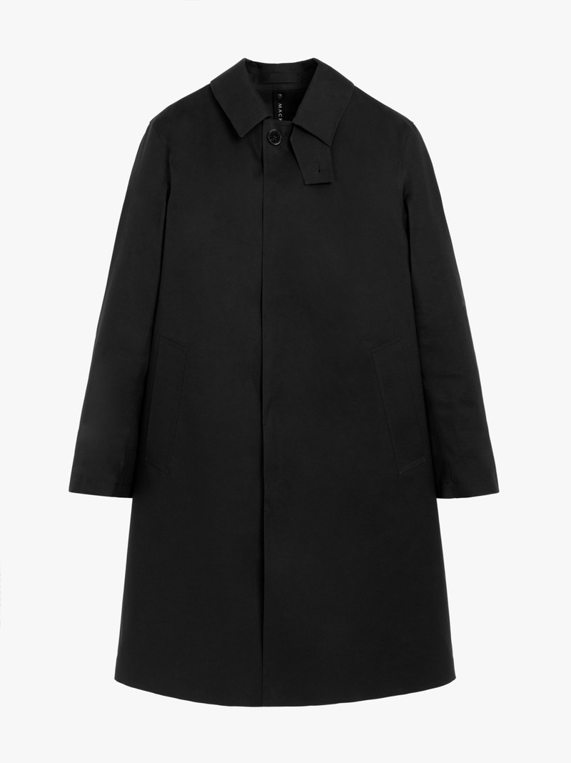 OXFORD BLACK BONDED COTTON 3/4 COAT | GRC-108 1