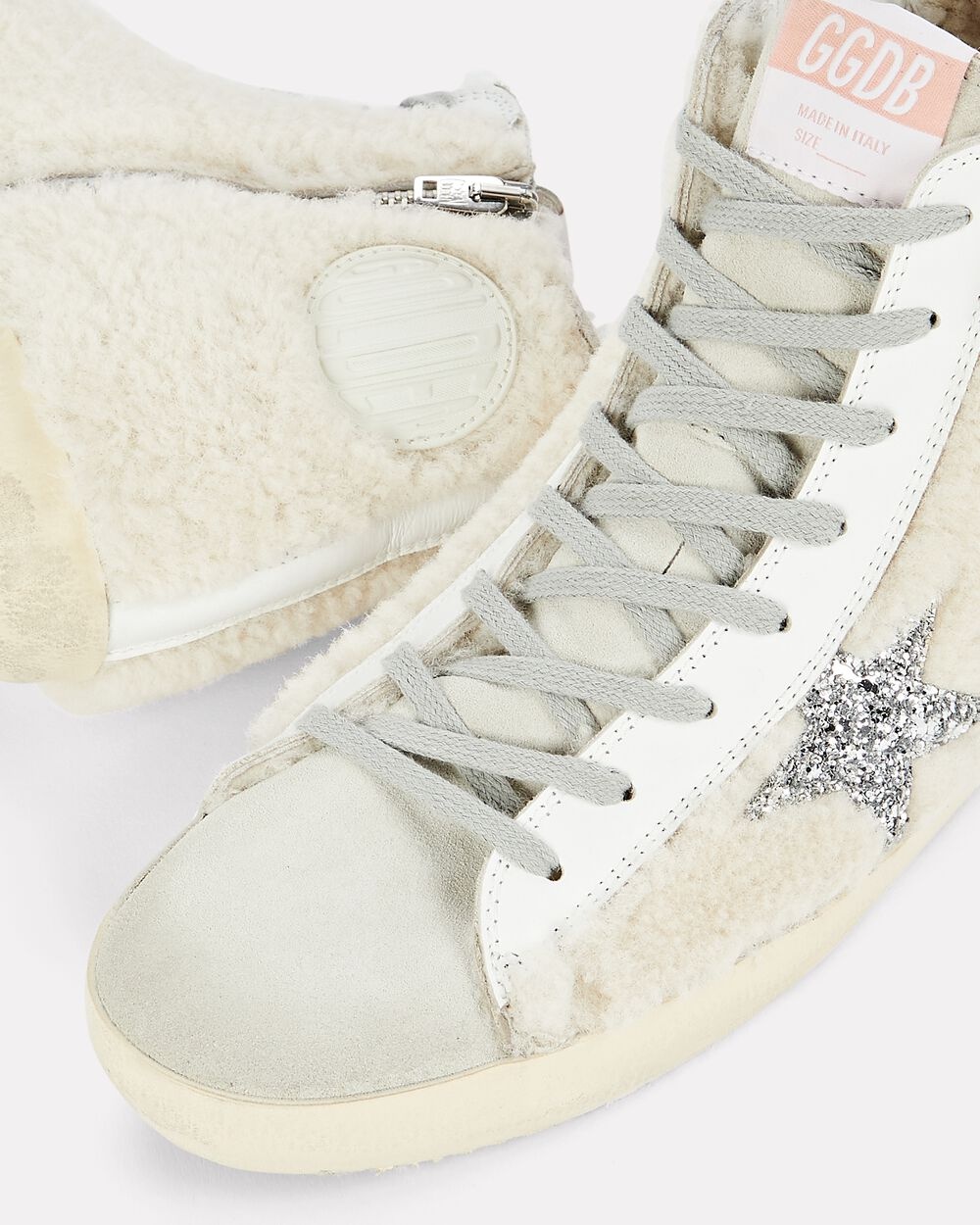 Francy Shearling High-Top Sneakers - 4