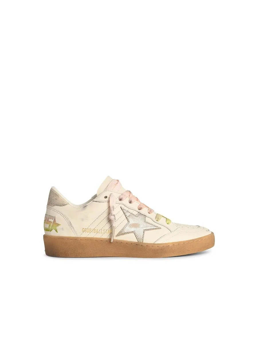 Golden Goose 'Ball-Star' White Leather Sneakers - 1
