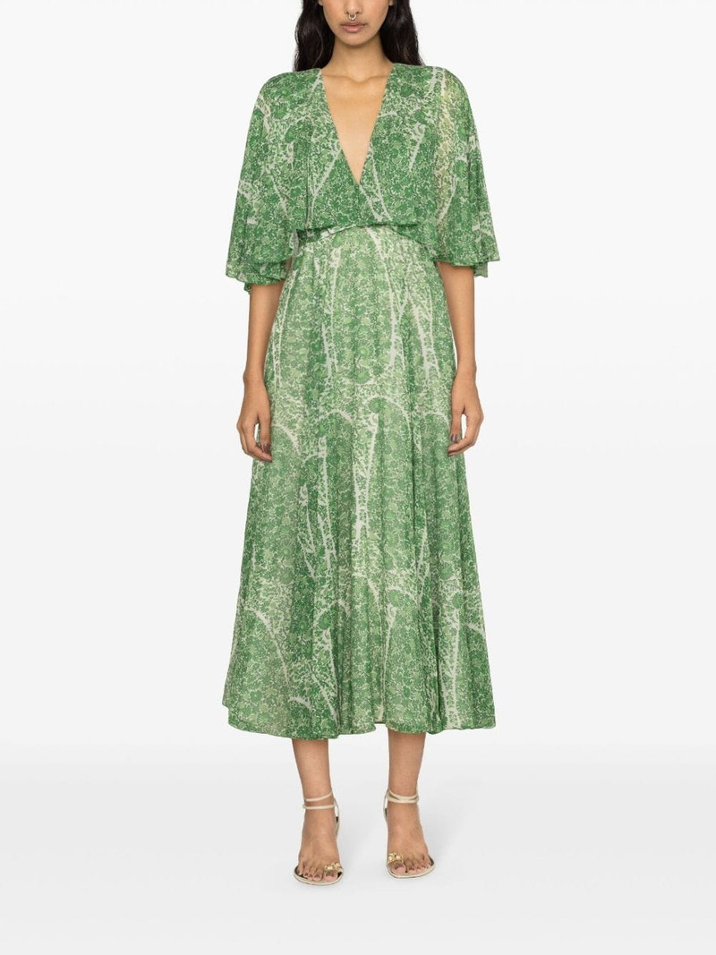 GIAMBATTISTA VALLI botanical-print silk midi dress outlook