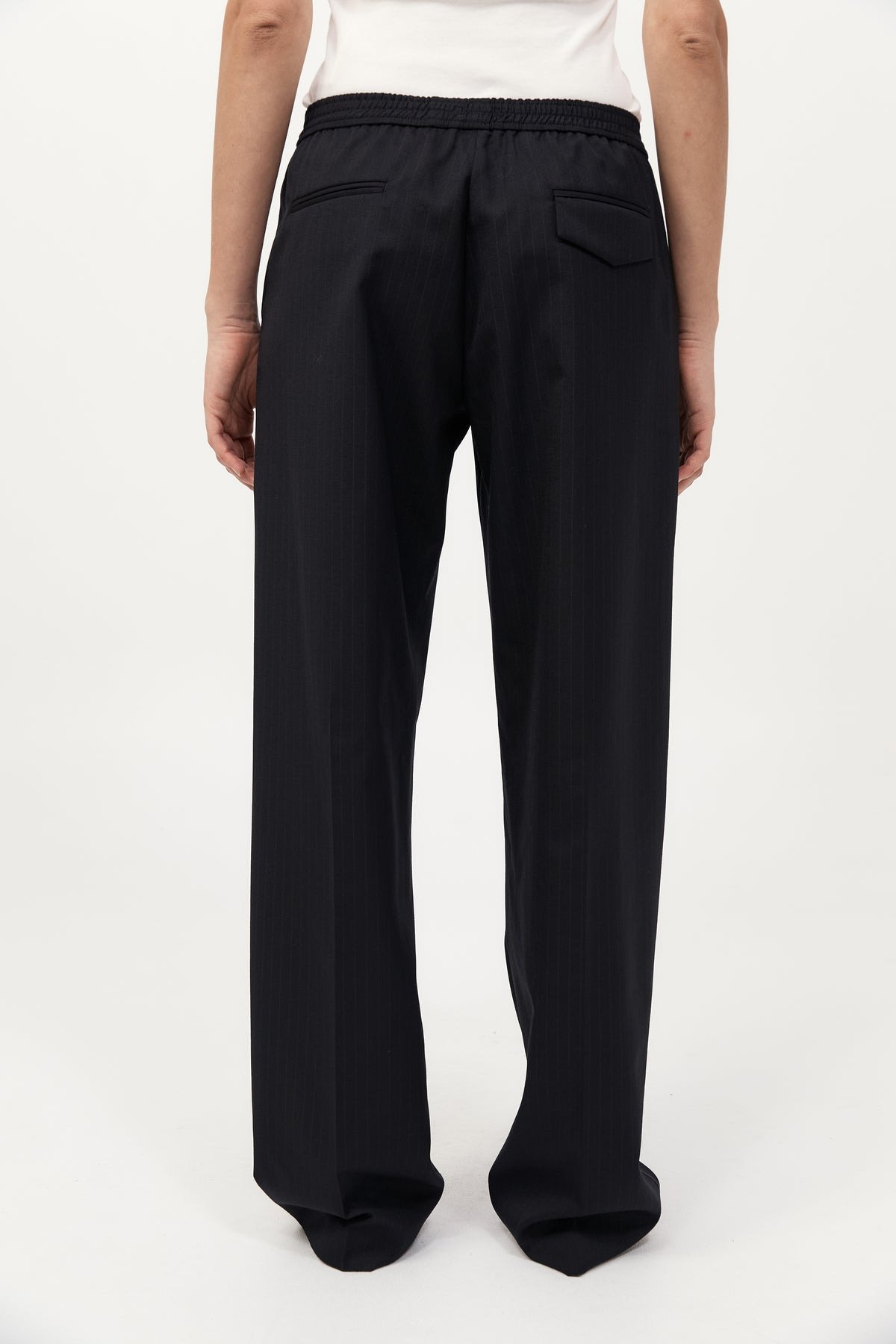 Tailored Active Pants - Black Pinstripe - 4