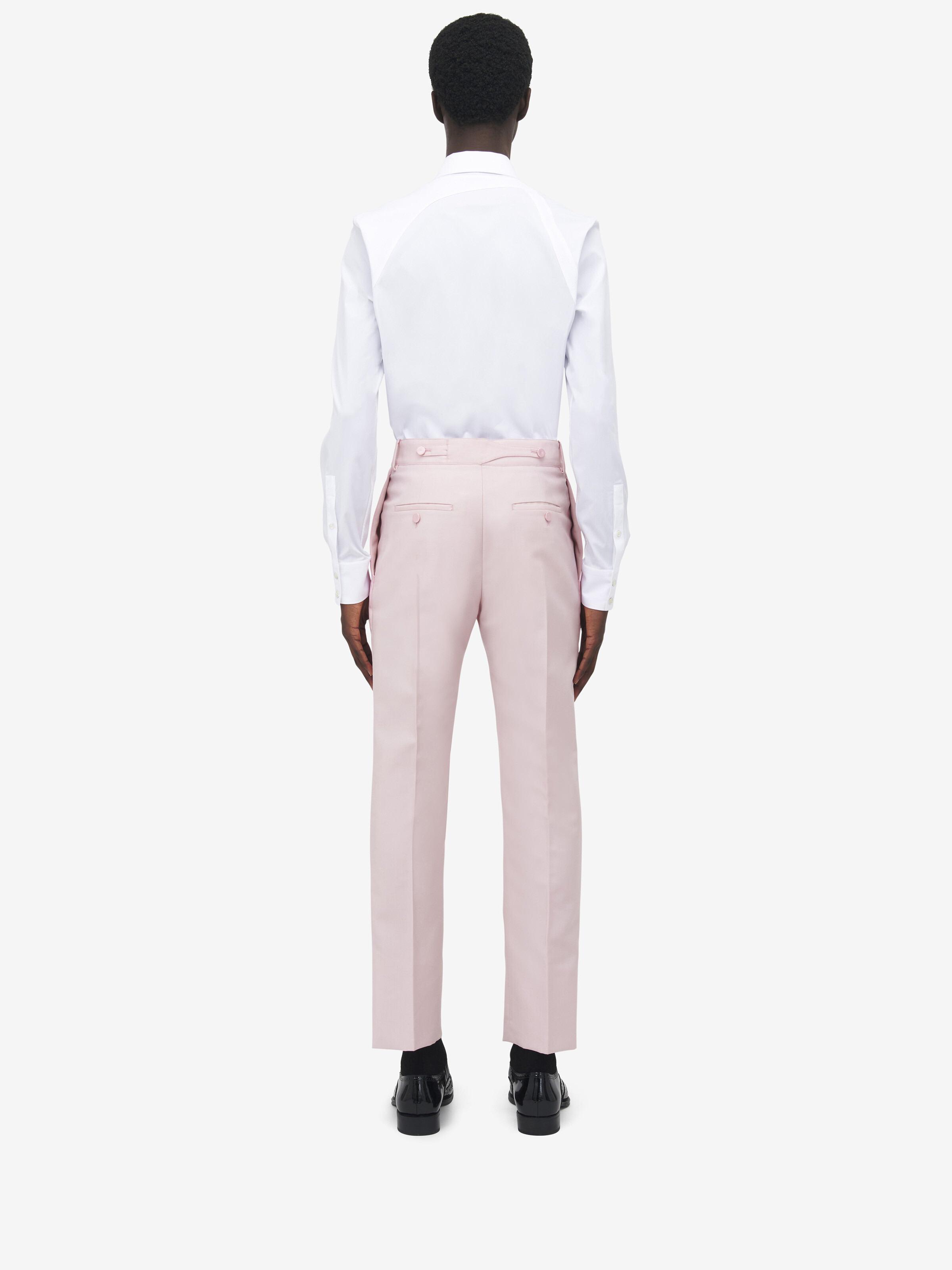 Pleat Detail Tuxedo Trousers - 4