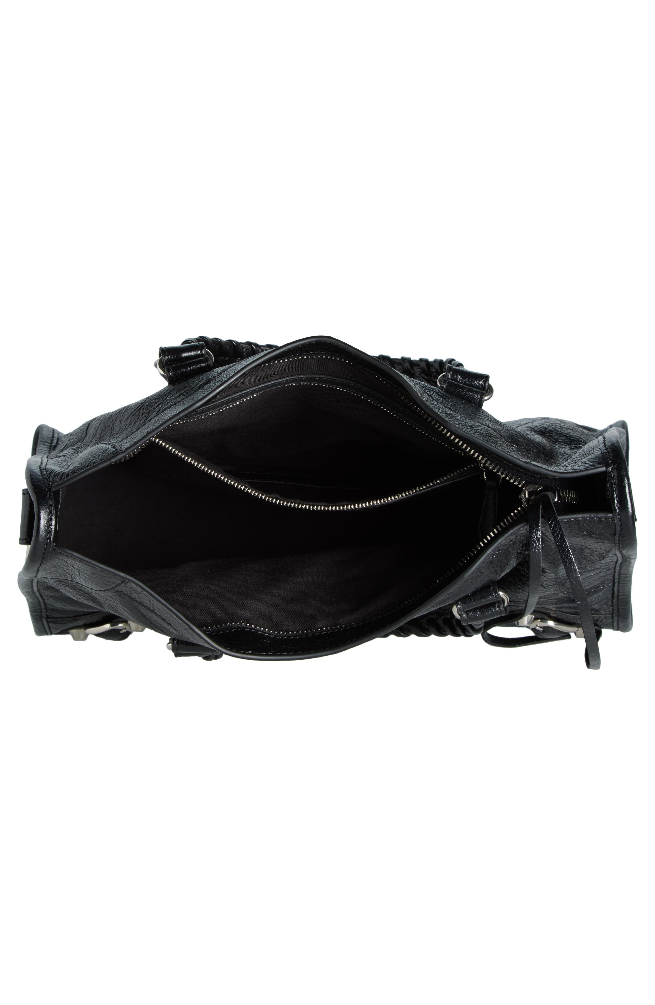 Balenciaga Small Le City Crinkle Leather Top Handle Bag in 1000 Black at Nordstrom - 5