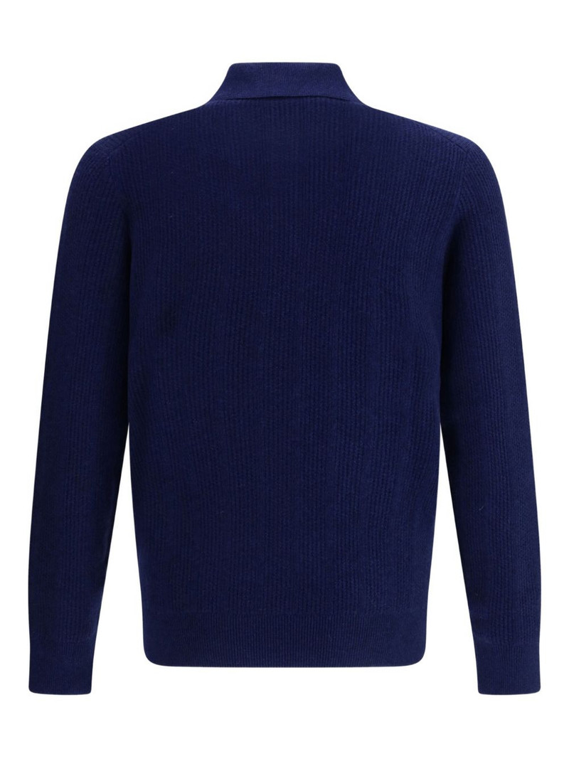 Brunello Cucinelli long-sleeve cashmere polo shirt outlook
