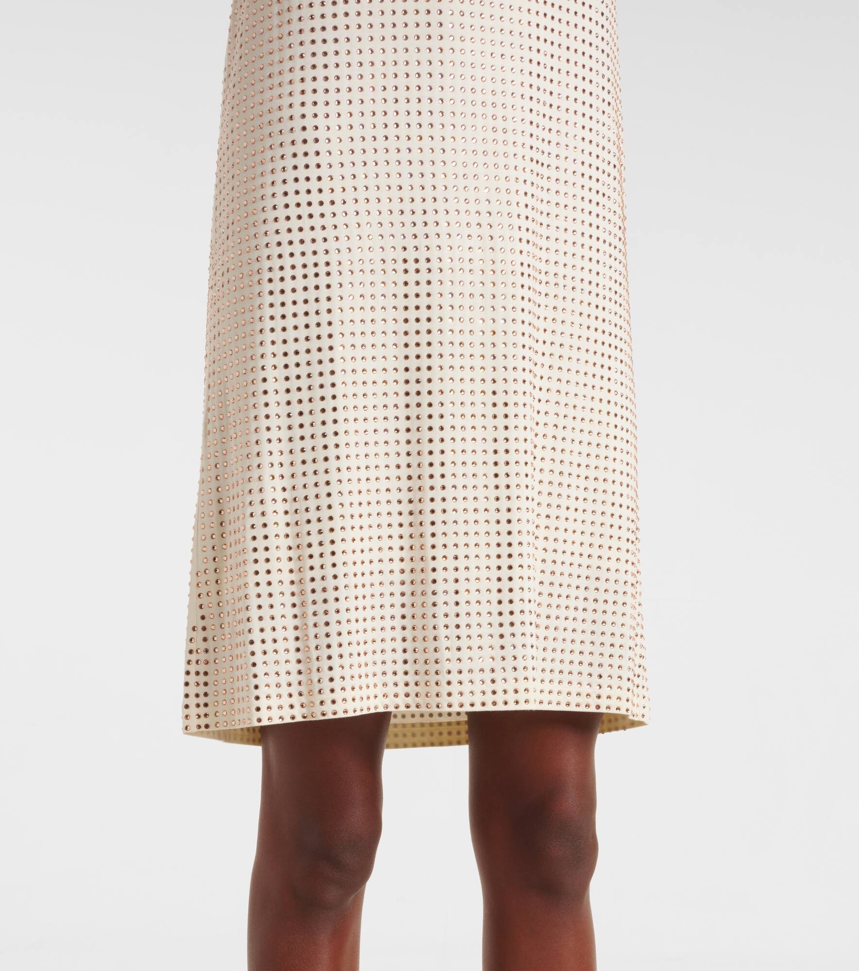 Crystal-embellished jersey minidress - 5
