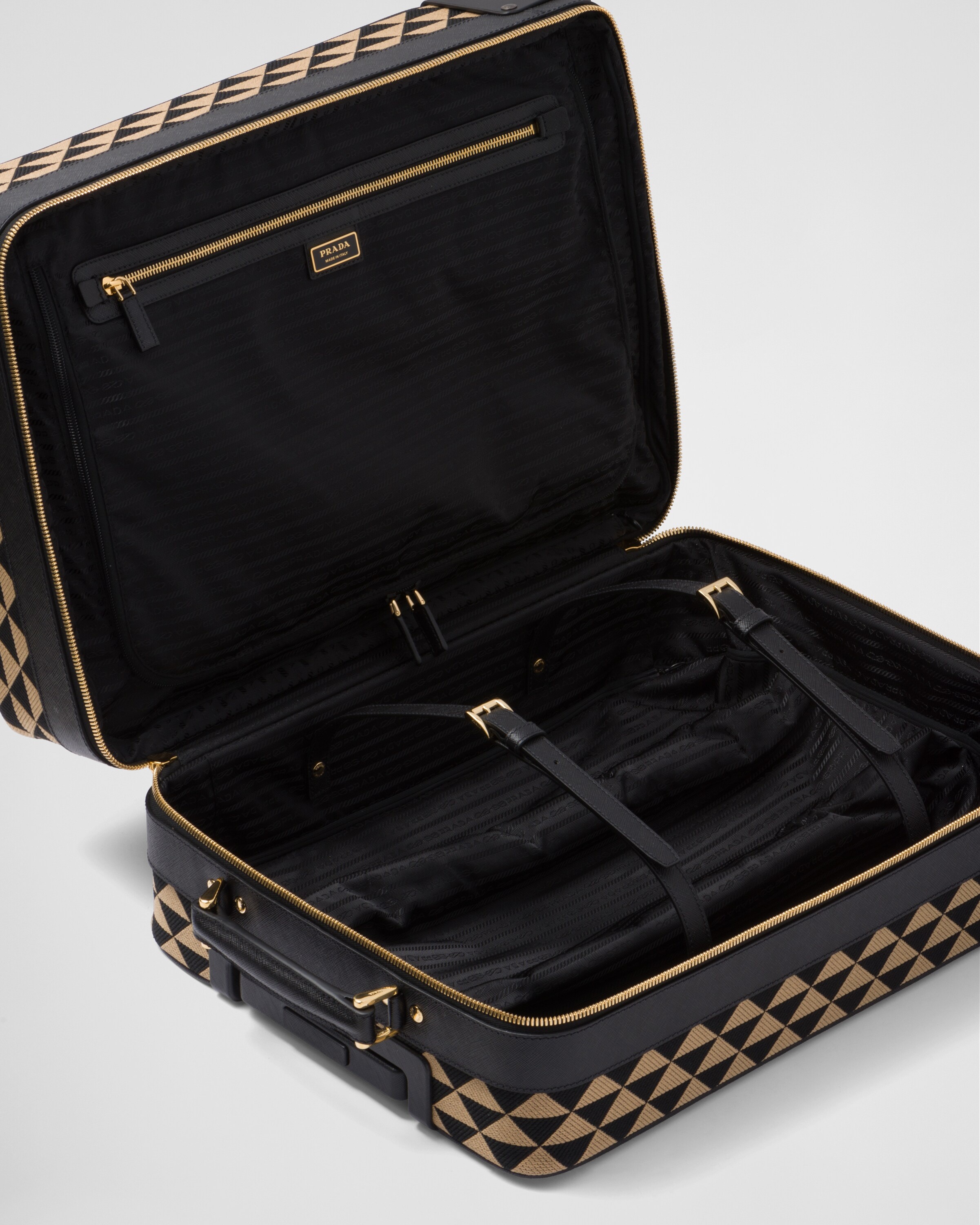 Prada Symbole embroidered fabric trolley - 5