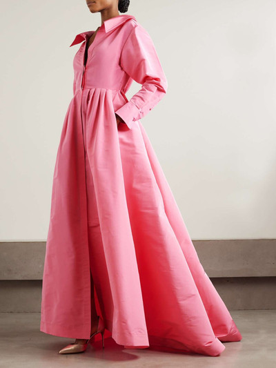 Valentino Pleated silk-faille gown outlook